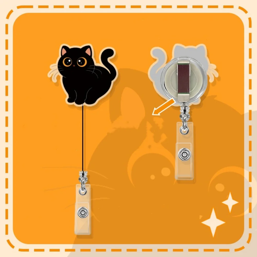 

Держатель для бейджей медсестры, удобный акриловый держатель для бейджей, зажим для бейджей с мультяшными животными, компактный выдвижной держатель для удостоверений личности для выставок