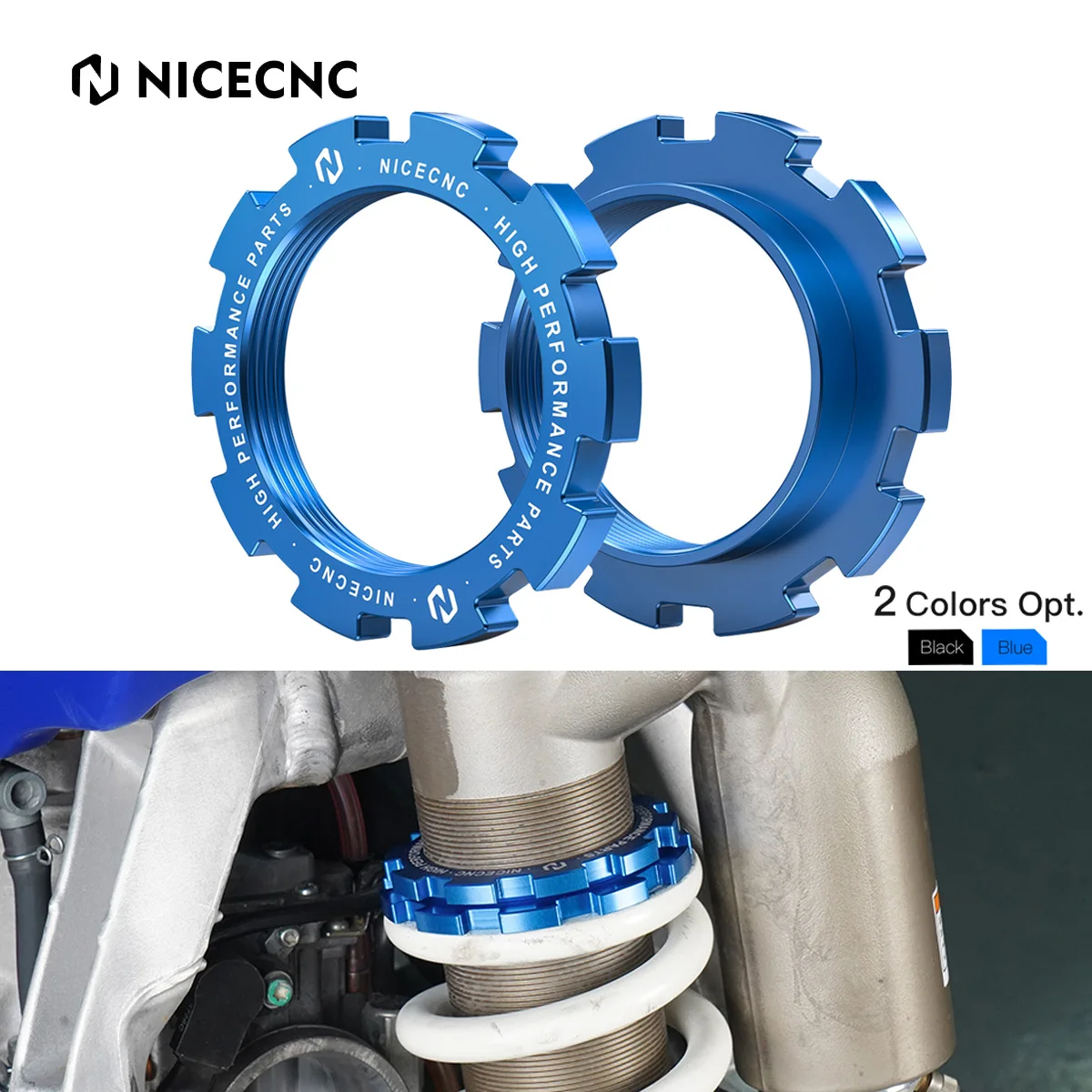 

For Yamaha YZ125 YZ250 1990-2024 YZ250F YZ450F 2003-2009 YZ 125X 250X 400F 426F WR250F WR450F Rear Shock Spring Seat Guide Set