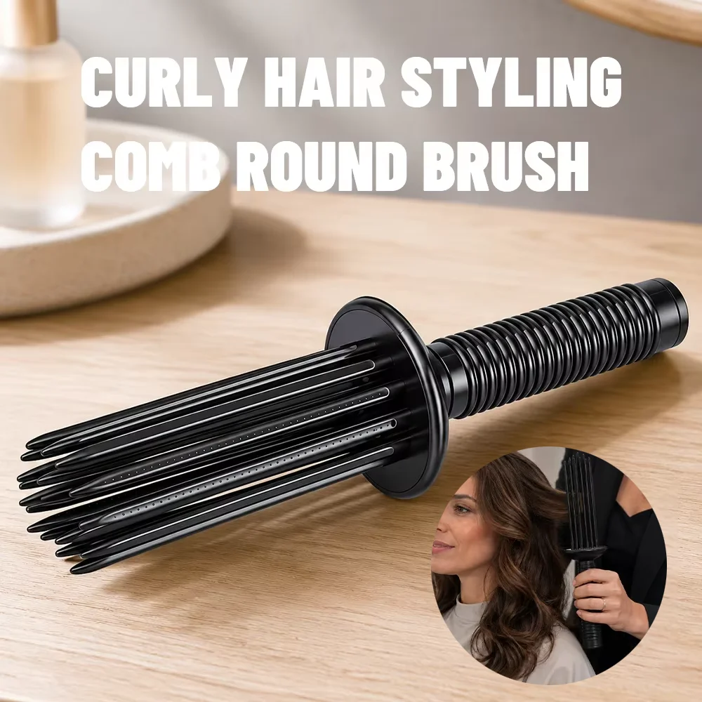Haarwickler Flauschiger Lockenwickler-Kamm mit Anti-Rutsch-Design Professionelle Haarstyling-Werkzeuge für Voluminöse Locken