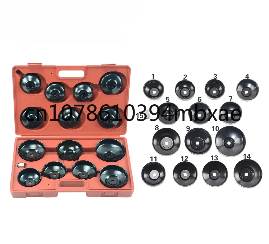 15pc Oil Filter Wrench Set Cup Type Car Van Socket Set Removal Garage Tool Kit Automotive Tools XC3026A