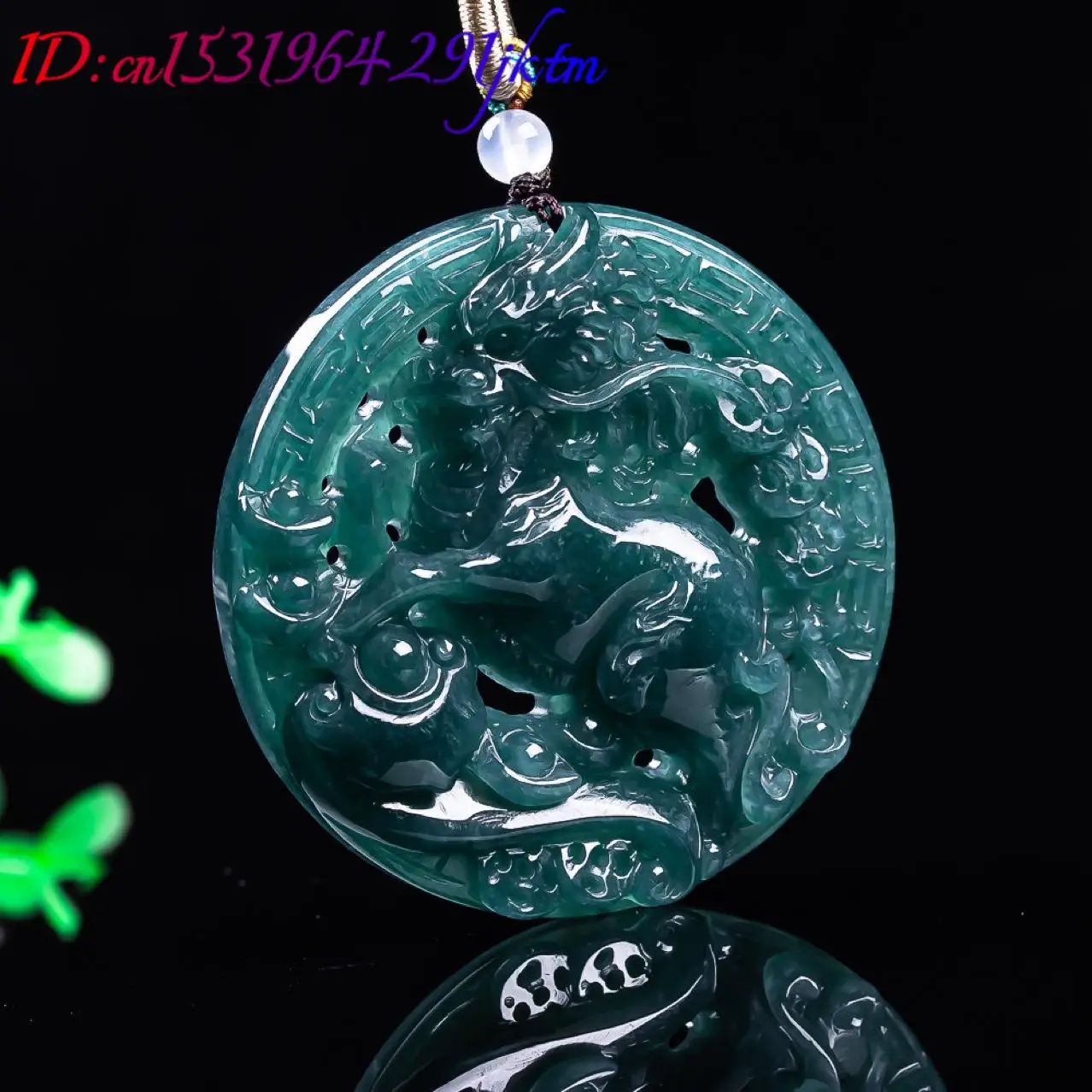 Burmese Jadeite Dragon Pendant Gemstone Real Jade Gifts for Women Necklace Charm Vintage Fashion Accessories Luxury view 3