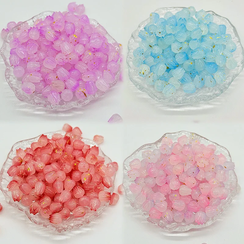 

20pcs /Lot Antique Heat Shrink Tulip Bud Flower Material Beads for Jewelry making DIY Handicrafts beaded bracelets Accessoires