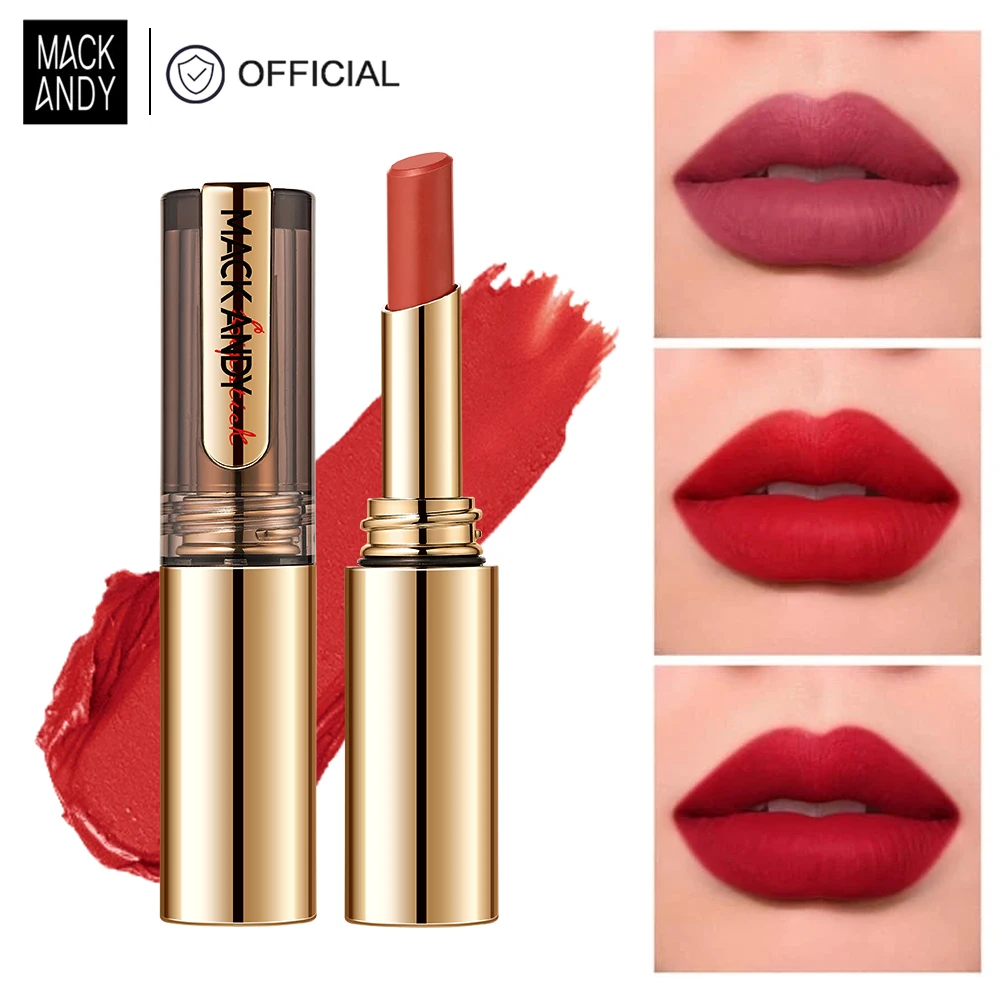 MACKANDY Rouge Crema idratante Rossetto Resistente alle sbavature e Finitura luminosa Antiaderente con balsamo per labbra ad alto pigmento di vitamina E