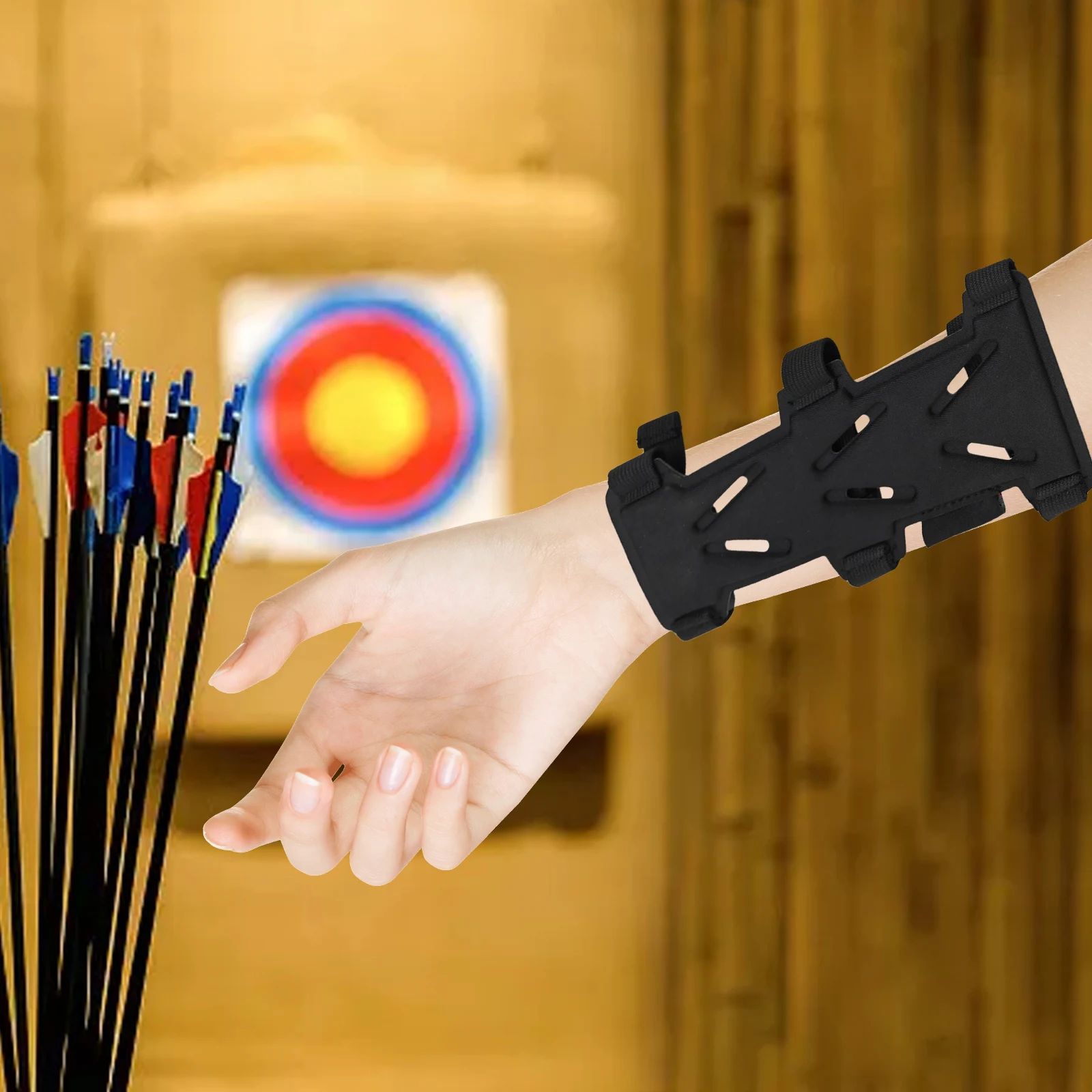 Gear Straps Archery-arm Guard Composite Fabric Hollow Design Hunting Target Left And Right Hands High Performance