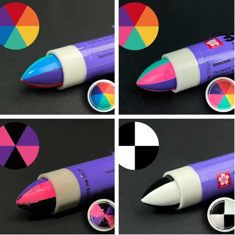 Mixed Color Solid Paint Signature Pen Oil-based Waterproof Sunscreen Strong Cover Markers Hand-painting Art Writing Supplies