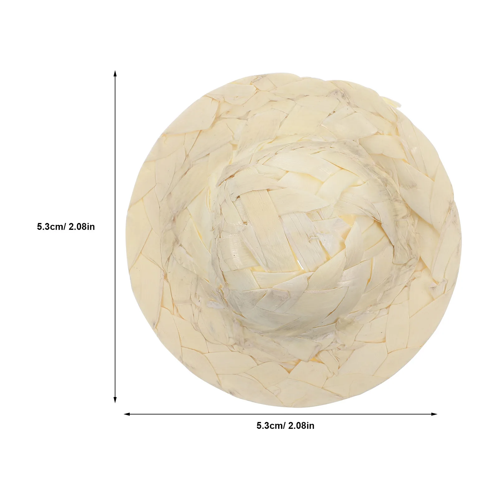 10 mini cappelli di paglia, squisiti cappelli intrecciati in miniatura per realizzare accessori per capelli, decorazioni per la casa, progetti in classe