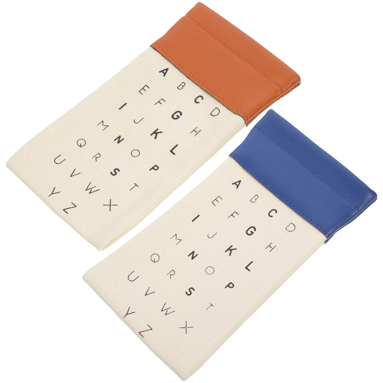 

2Pcs Eyeglasses Pouch Canvas Glasses Bag Scratch Resistant Sunglasses Storage Sleeve Lightweight Portable Carry Case
