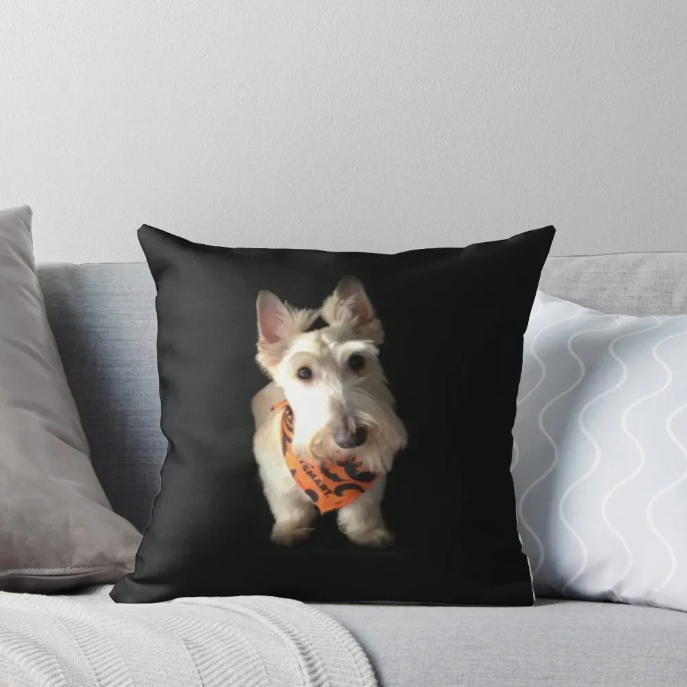 Hair Cut - Wheaten Scottish Terrier Throw Pillow Christmas Throw Pillows Covers christmas pillowcases pillow