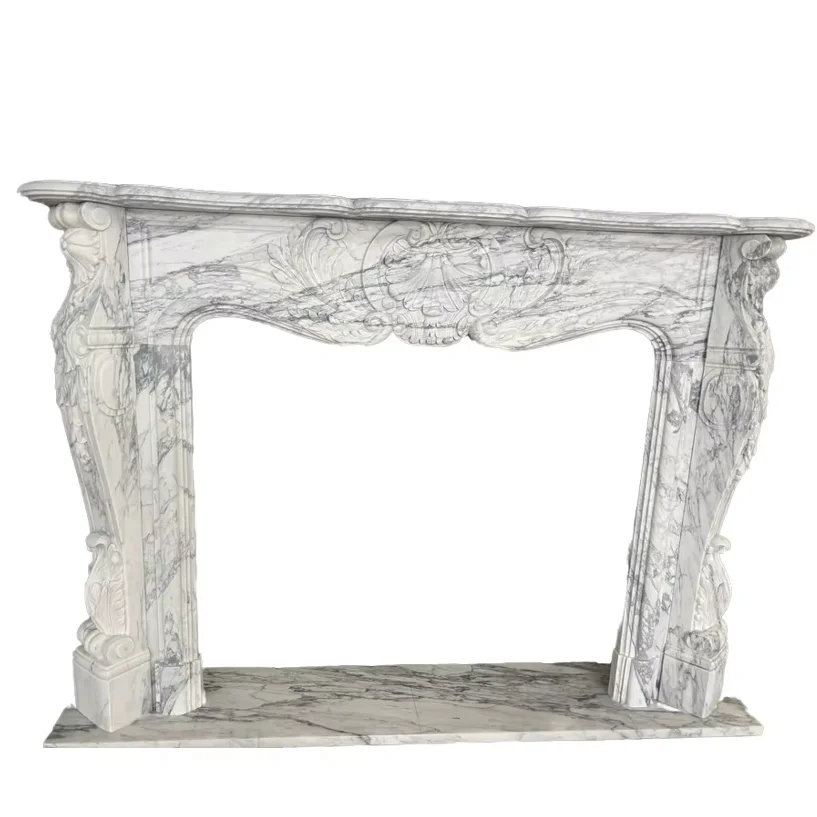 Premium Arabian white marble frame, exquisite design of luxury interiors