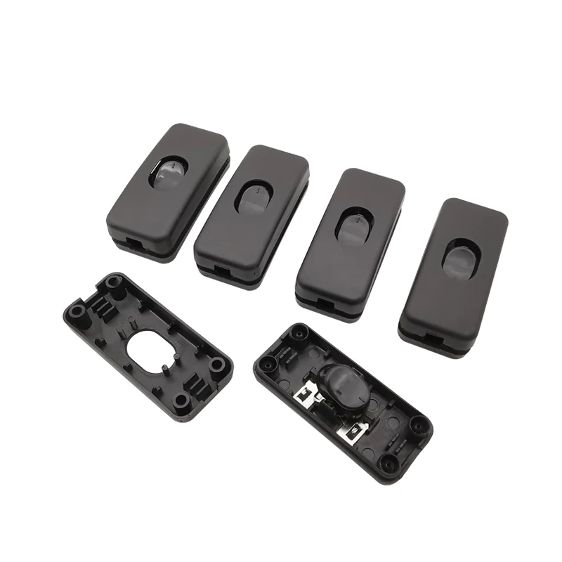 

5/10 шт. встроенные пластиковые переключатели вкл./выкл. Настольная лампа настольная лампа шнур переключатель кабеля 110-250 в черный