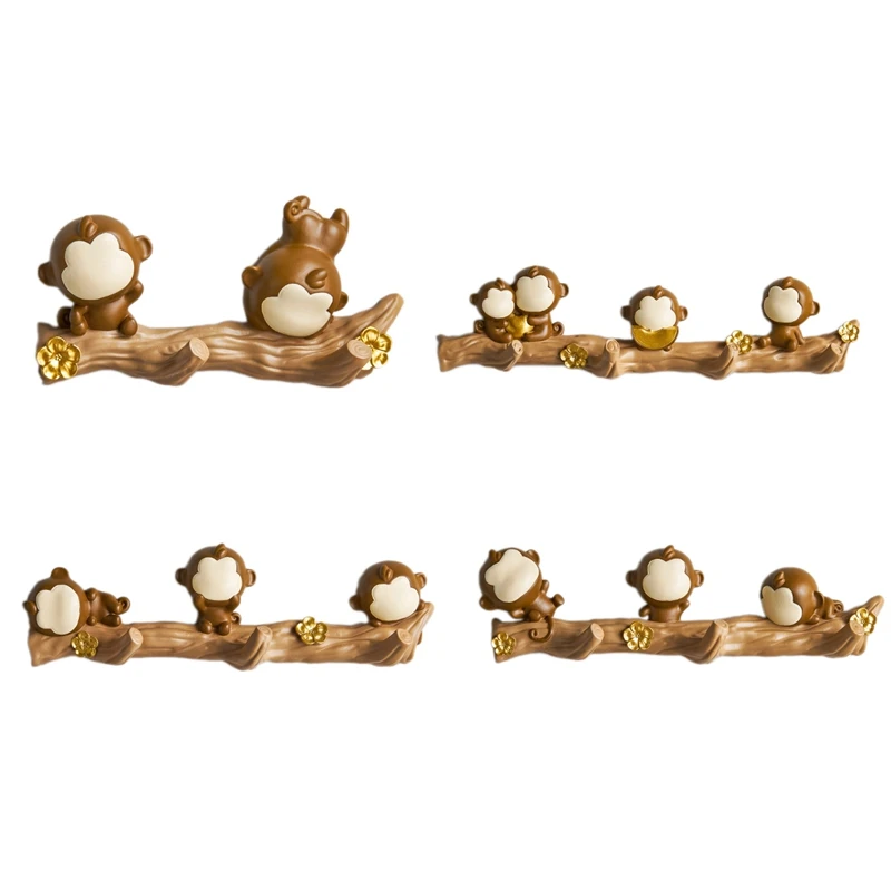 

Wall Decorations Room Hanger Resin Monkey Hanger Clothes Towel Hooks Hat Handbag Holder Home Accessories