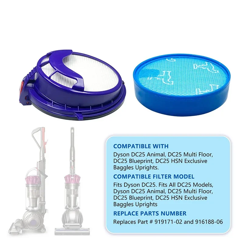 Replacement Filter  for Dyson DC25 Animal Ball filter Washable Pre-Motor Filter & Post HEPA Filter Replacement Part