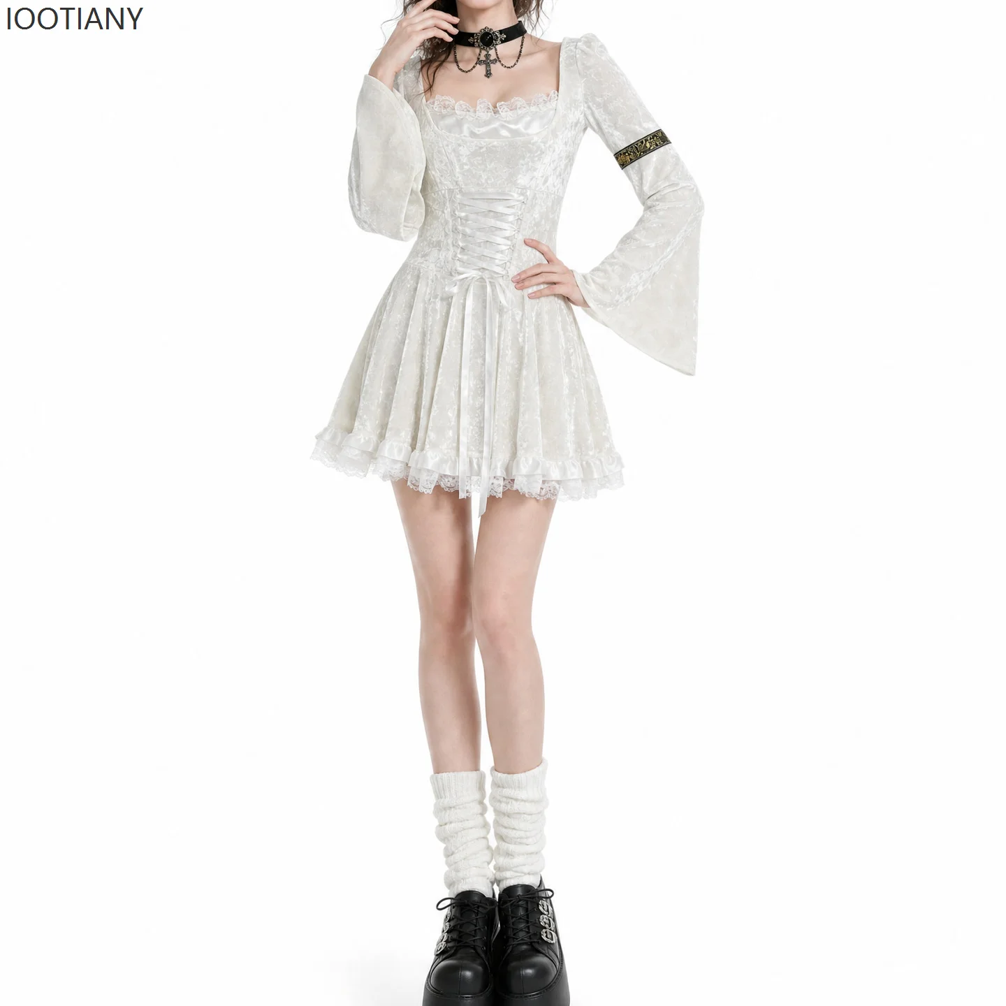 Gothic Vampir-Spitzenkleid Sexy Damen Halloween Hexen-Cosplay-Kostüm Mode Bar Nachtclub Bühnen-Performance-Kleidung Rock 2026 – Detail 8
