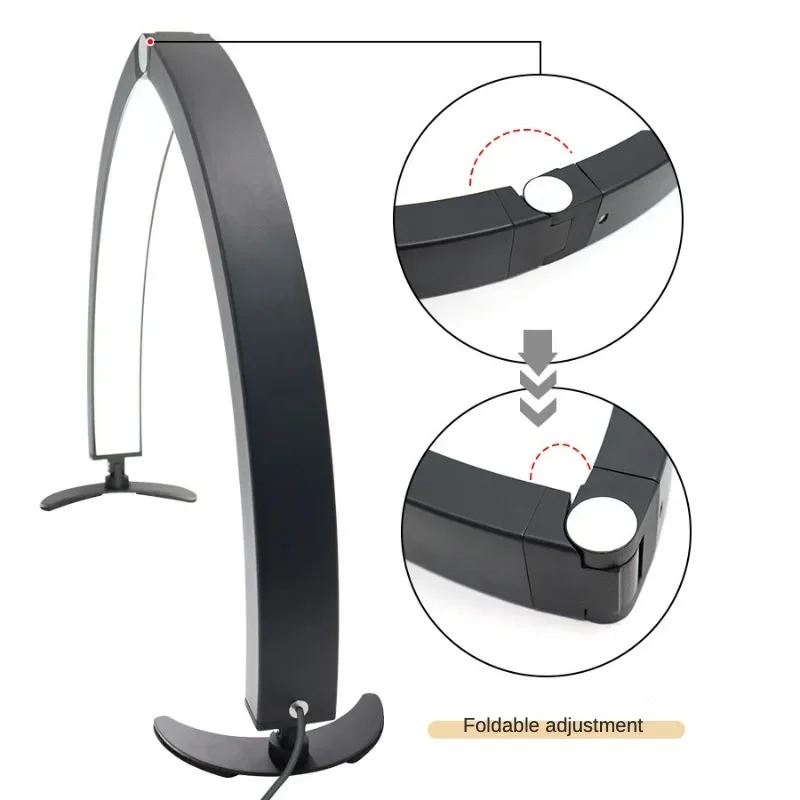 Half Moon Nail Table Lamp, sobrancelha dobrável, LED Light, ajustar a temperatura da cor, Manicure Desktop Arch, portátil lâmpada de preenchimento