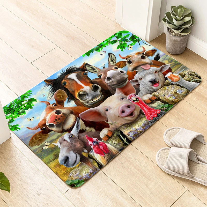 

Farm Funny Entrance Door Doormat Living Room Bedroom Floor Mats Corridor Carpet for Kitchen Hallway Balcony Rug Home Decor Items