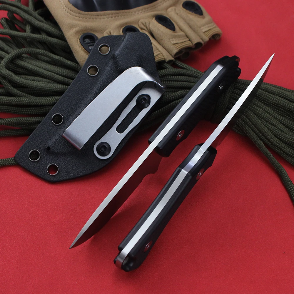 Military Hunting Knives Utility Fixed Blade Knife Outdoor Edc Survival Tools D2 Steel Straight Knives for Fishing Barbecue