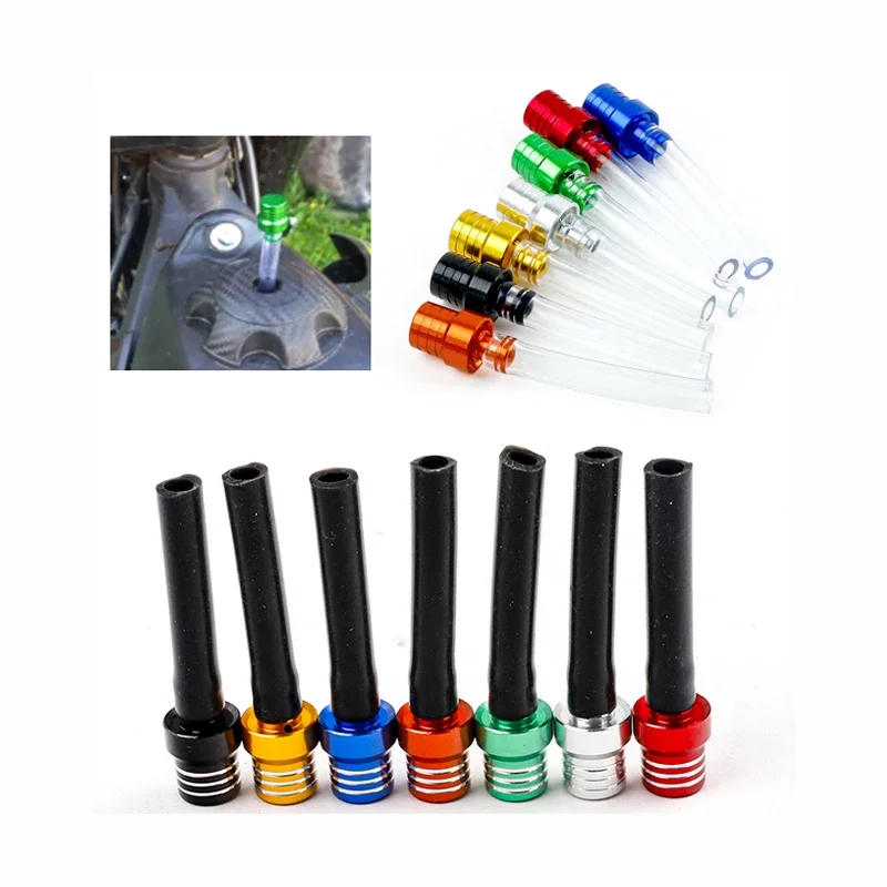 Motorcycle Gas Fuel Cap Single Way Valves Vent Breather Hoses Tubes For Motocross ATV Quad Dirt Pit Bike Fuel Tank Breather Pipe