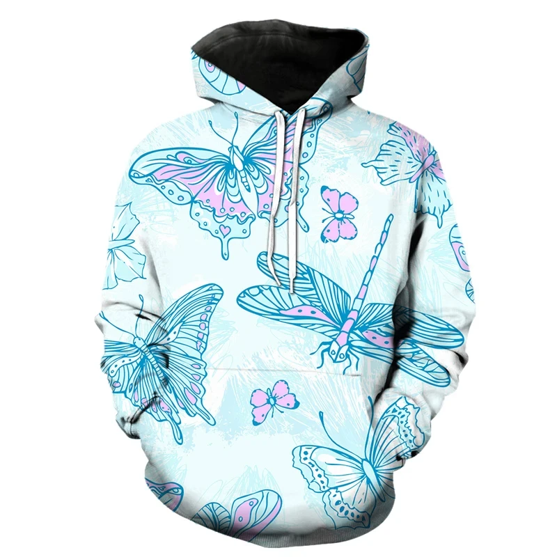 Exquisite Butterfly 3D Printed Y2K Hoodie Sweatshirts Men Women Fashion Casual Cool Pullover Harajuku Oversized Hoodies Clothing