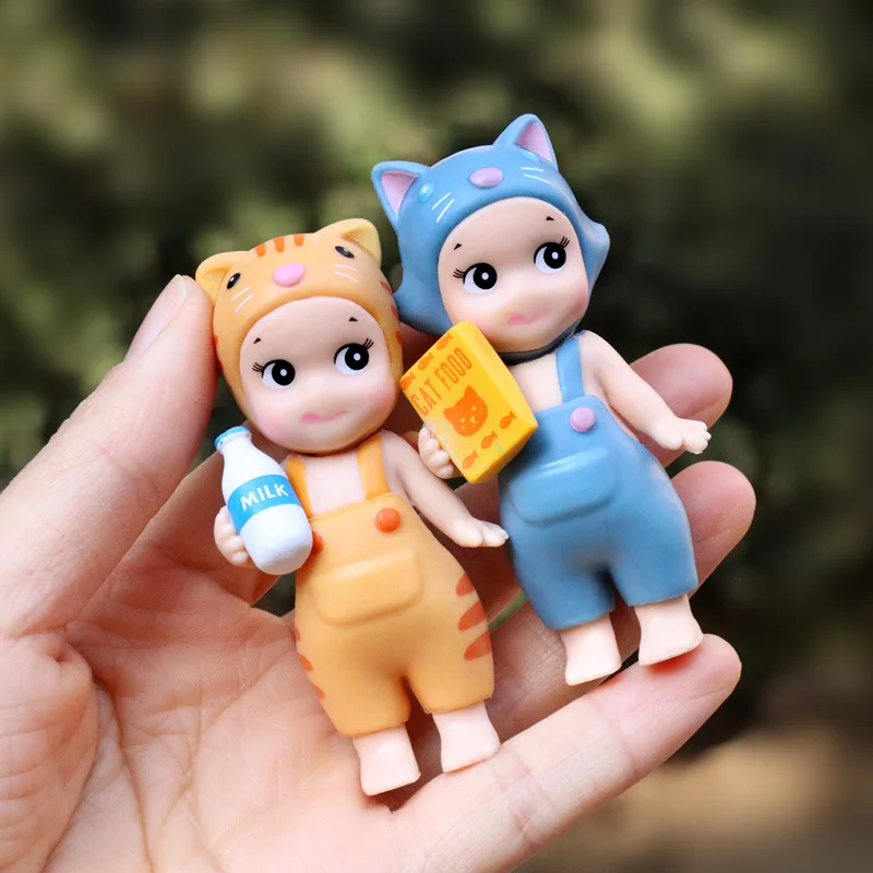 

9pcs/set sonny angel Cos Cat Series kawaii Action Figures PVC Model ornament decoration Toys doll Christmas gifts