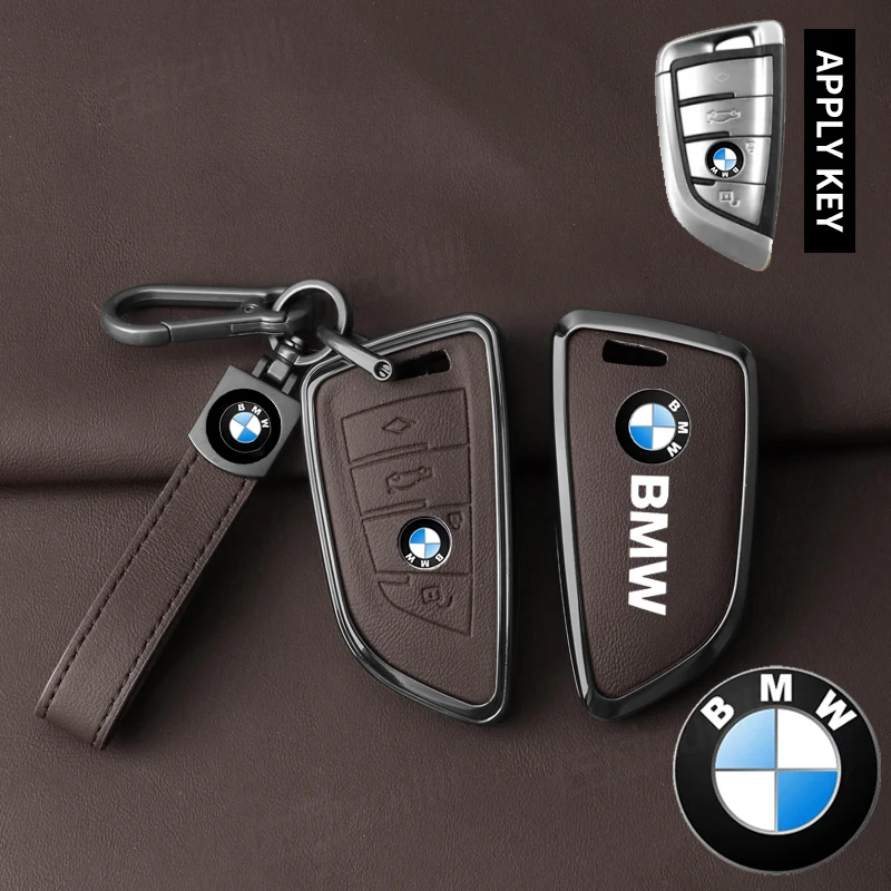 Liga de zinco caso chave do carro capa para bmw x1 x3 x4 x5 f15 x6 f16 g30 g11 f48 f39 520 525 f30 7 séries 118i 218i 320i acessórios do carro