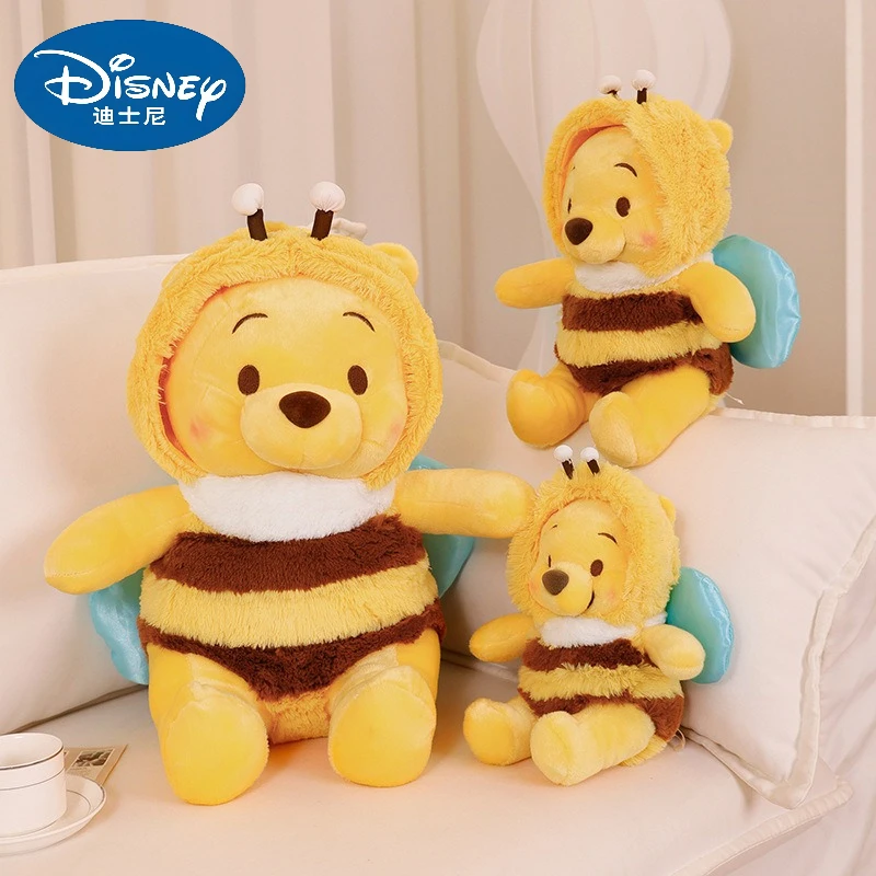 

Disney Bee Bear Doll Transformed Into Winnie Pupu Bear Home Plush Doll Ornaments Best Gift for Friends Christmas Gift