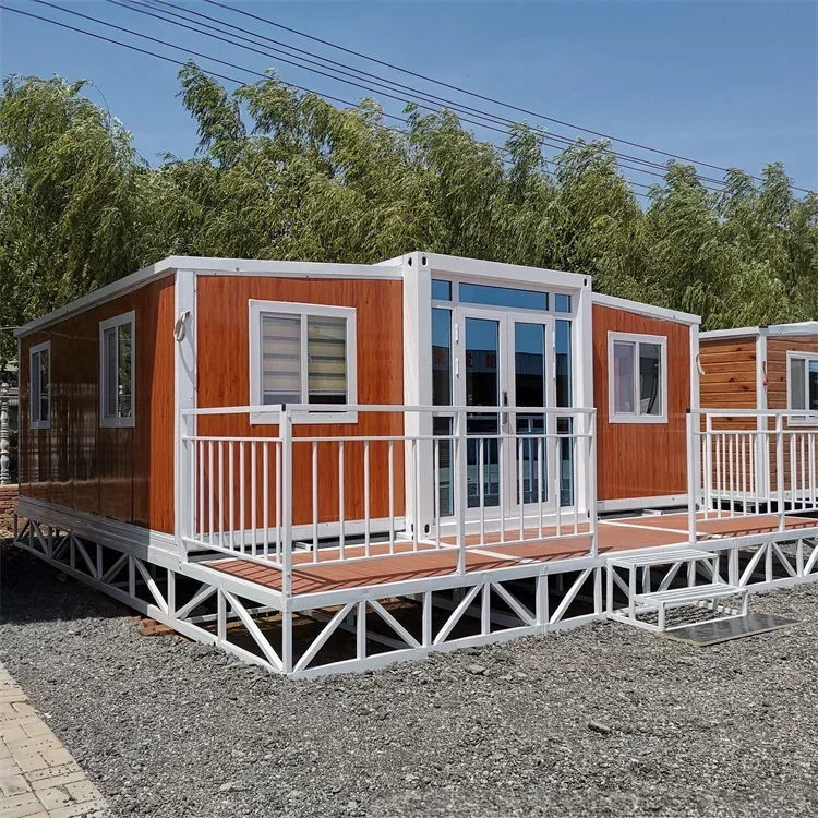 Expandable 2 bedroom prebuilt manufacture cheap 40' ft hq luxury home 40 foot container expandable homes houses