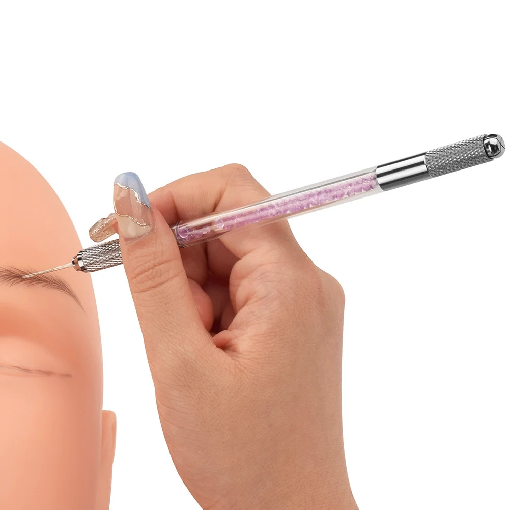 Professionele wenkbrauw microblading pen acryl handmatig tatoeëren potlood multiuse draagbare naaldhouder voor eyeliner liplijn