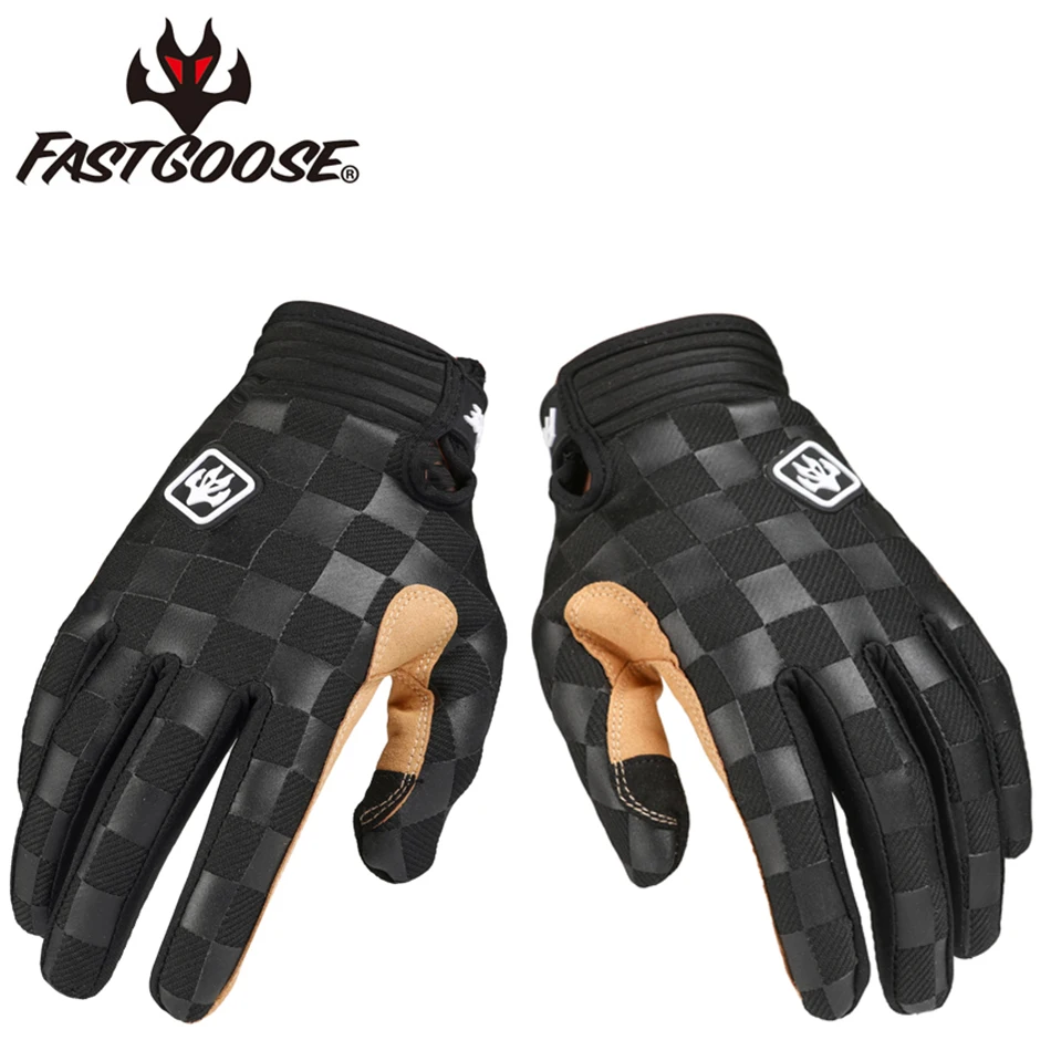 FASTGOOSE Retro Rider Motocross Racing Gloves Moto BMX ATV MTB Off Road Motorcycle Mountain Bike Gloves Cycling Competitio Glove