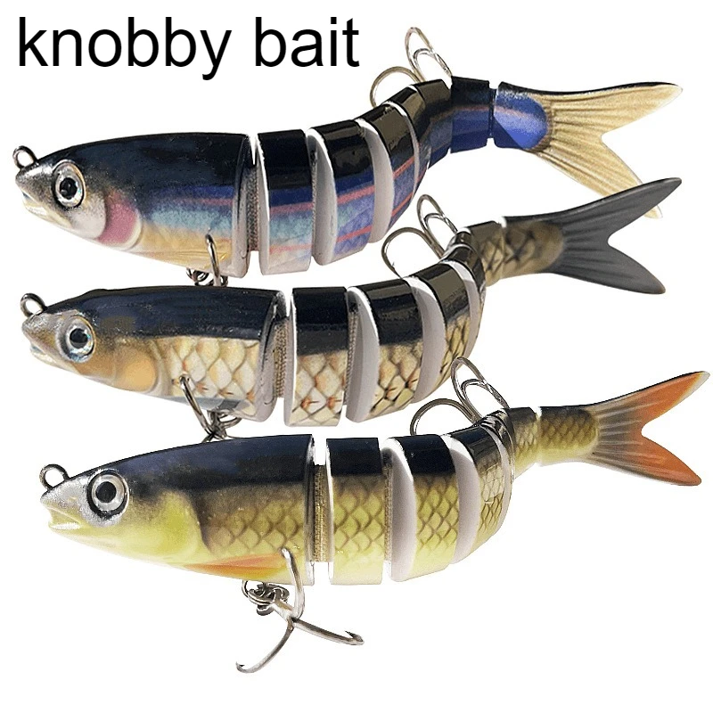 

LIANMAN 13.5cm 19g Multi Section Fish False Bait for Roadside Sea Fishing Sharp and Durable Three Hook Simulated False Bait