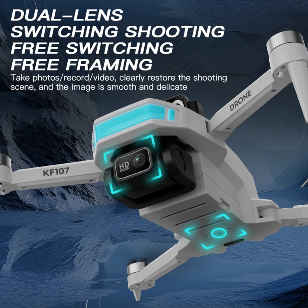 KF107 4K HD 카메라 드론 GPS 전문가용 대형 화면 브러시리스 원격 제어 드론 접이식 브러시리스 RC 쿼드콥터 드론