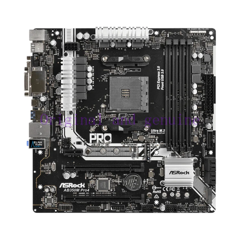 FOR ASRock AB350M Pro4 Motherboard AMD B350 Socket AM4 DDR4 Ryzen M.2 DVI ATX D-Sub