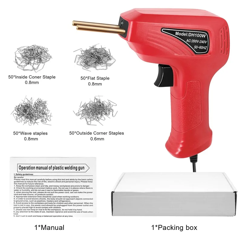 

100W Hot Stapler Plastic Welding Machine Car Bumper Repair Kit Plastic Repair Kit Hot Staple Gun Car Bumper Crack Repair Tools