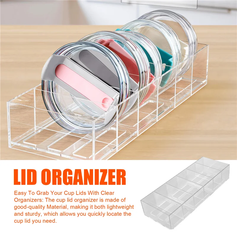 

Органайзер с крышкой BAAG для аксессуаров для чашек Стэнли, кухонных органайзеров для шкафов, кладовой и контейнеров для хранения