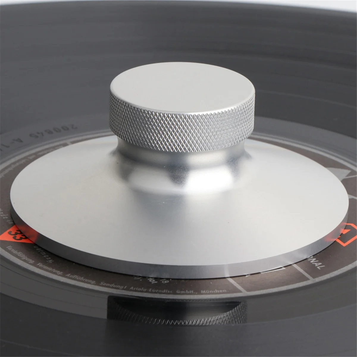 Record Weight Stabilizer Audio LP Vinyl Turntable Recorder Weight Clamp Stabilizer Vibration with Level Silver