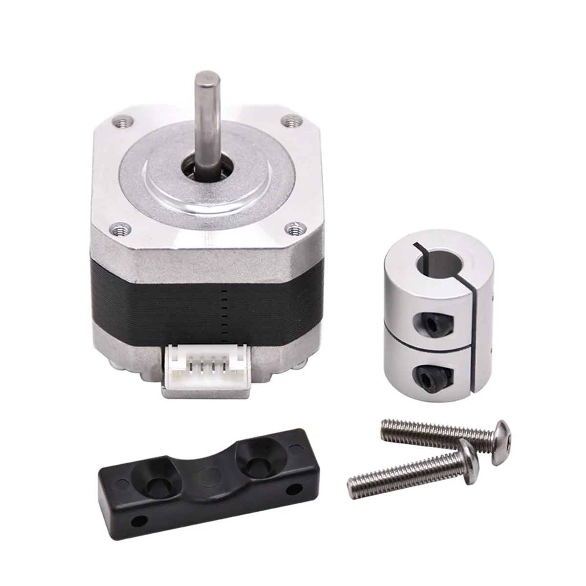 For CR-10 / Ender-3 Kit Z-Axis Upgrade Stepper Motor with Mount Block Dual Type Wire and 5X8Mm Rigid Coupling