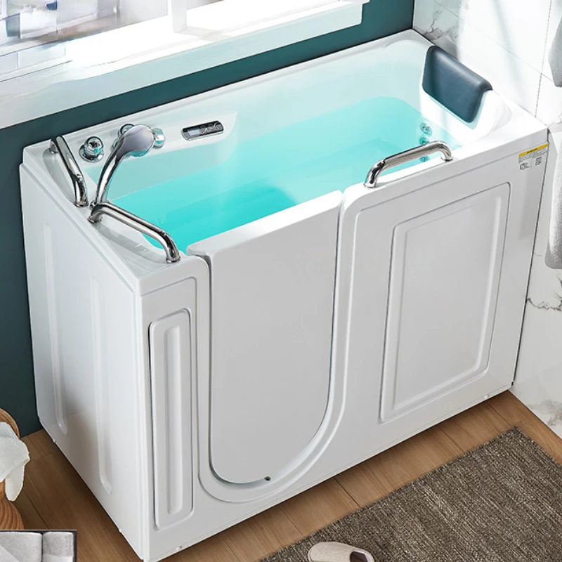 

Elderly Bathtub Barrier-Free Side Door Walk-in Home Deep Bubble Sitting Acrylic Massage Small Apartment