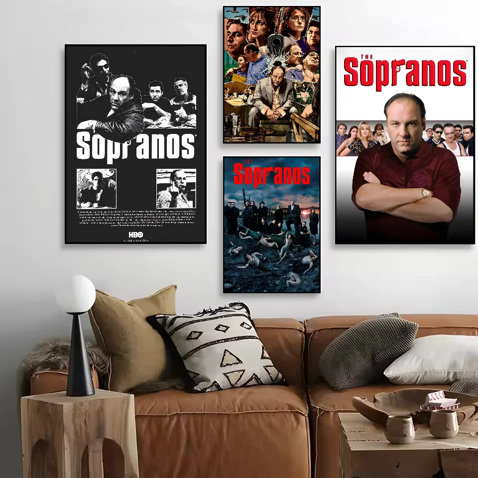 ملصق فيلم The Sopranos Family ديكور المنزل HD جدار لزج مقاوم للماء غرفة المعيشة المنزلي غرفة نوم زخارف للحانات