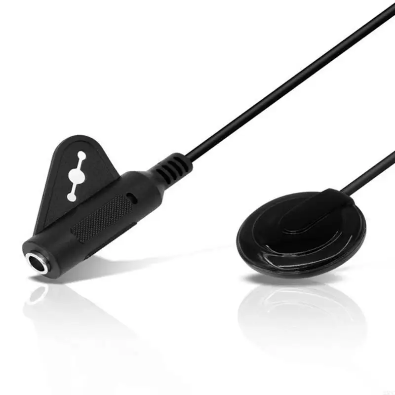 Transductor recolección piezográfica autoadhesivo 2 en 1 Micrófono Contacto Endpin 6.35 mm para guitarra acústica