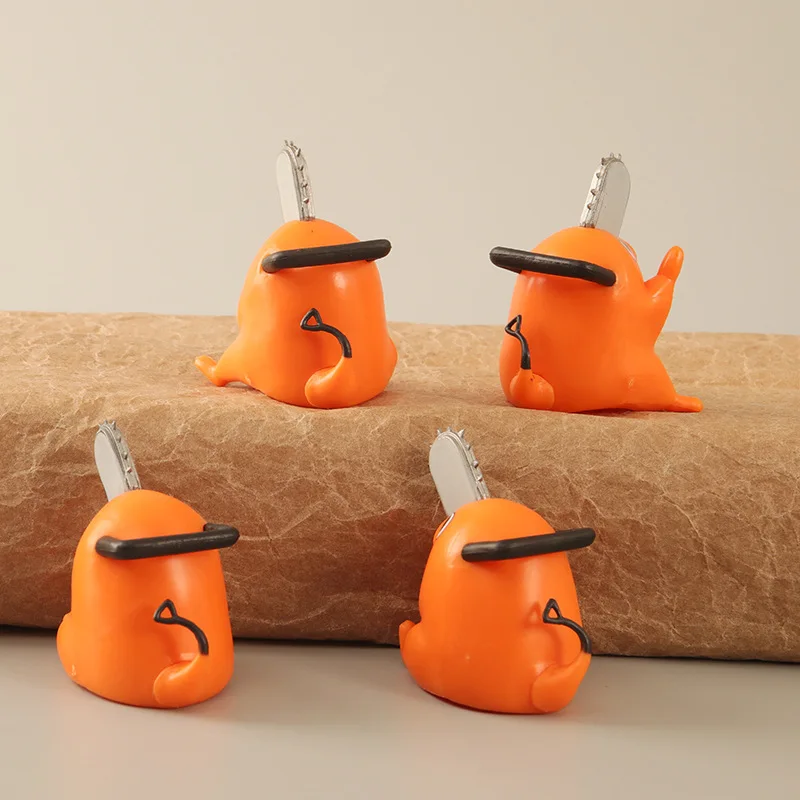 4 Stuks Cartoon Anime Kettingzaag Man Hond Pochita Oranje Puppy Lege Figuur Model Zeldzame Limiet Verzamel Speelgoed Cadeau voor Kid