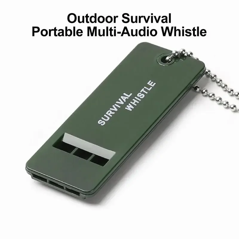 

3-Frequency High Decibel Survival Whistle Outdoor Hiking Camping Holes Hunting Whistle Emergency Survival Tool