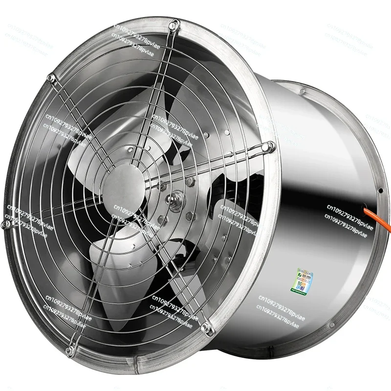 304SFstainless steel axial flow fan high temperature resistant duct fan ventilation low noise kitchen industrial ventilation fan