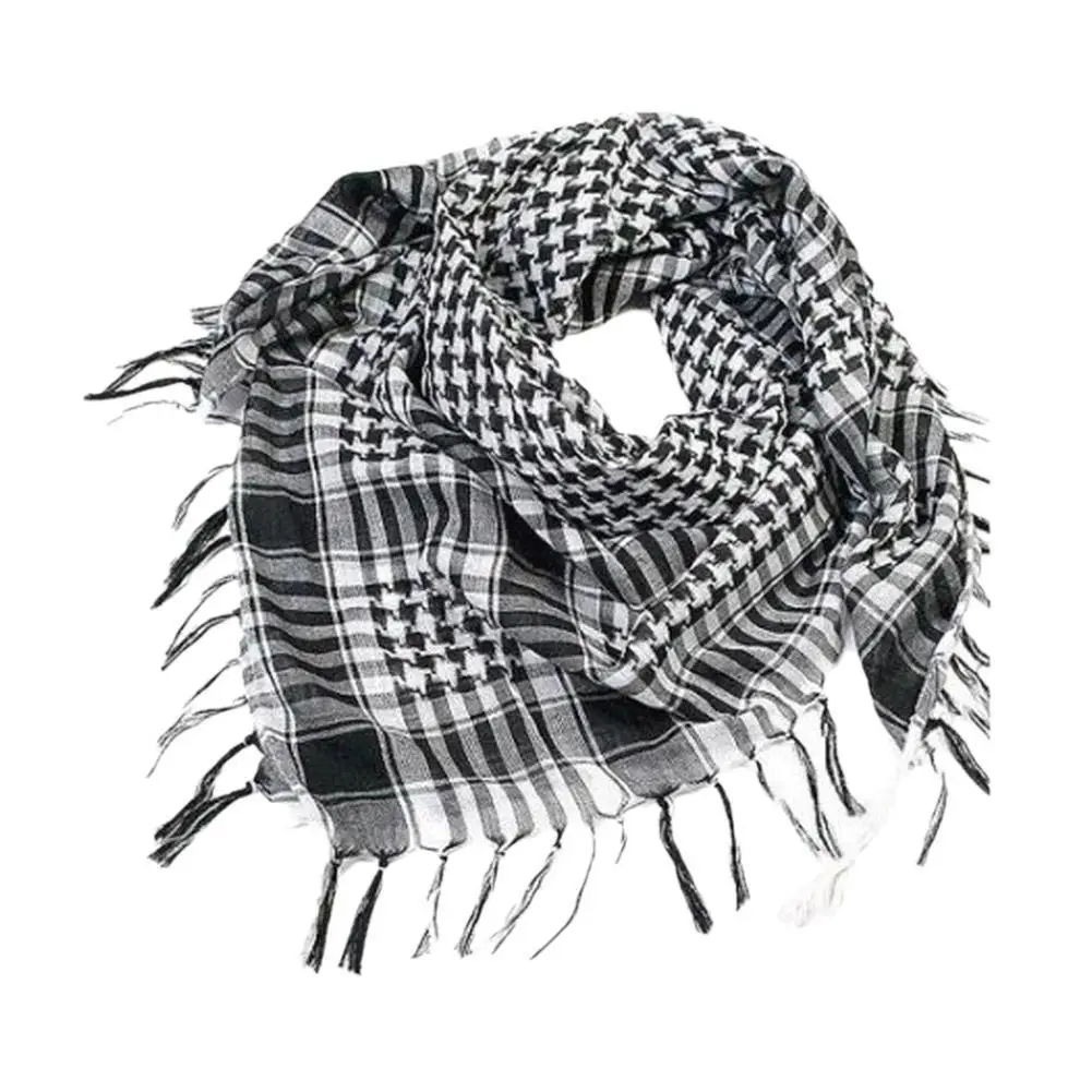 

Tactical Arab Scarf For Men Women Military Desert Shemagh Keffiyeh Windproof Head Wrap Outdoor Hiking Camping Army Plaid Bandana