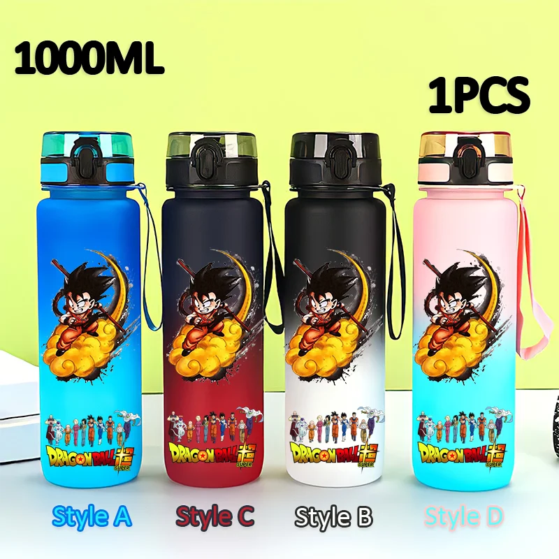 Dragon Ball 1000ML Kleurverloop Water Cup Kakarotto Vegeta IV Randapparatuur Cup Dragon Ball Super Student Volwassen Drinkbeker Gift