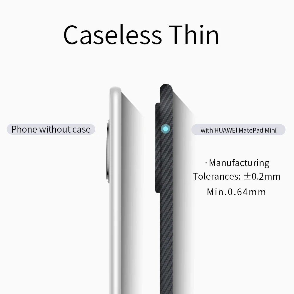 Для huawei matepad мини-чехол карбон 600d кевлар арамид ткань из углеродного волокна тонкий жесткий чехол магнитный черный тонкий светло-красный