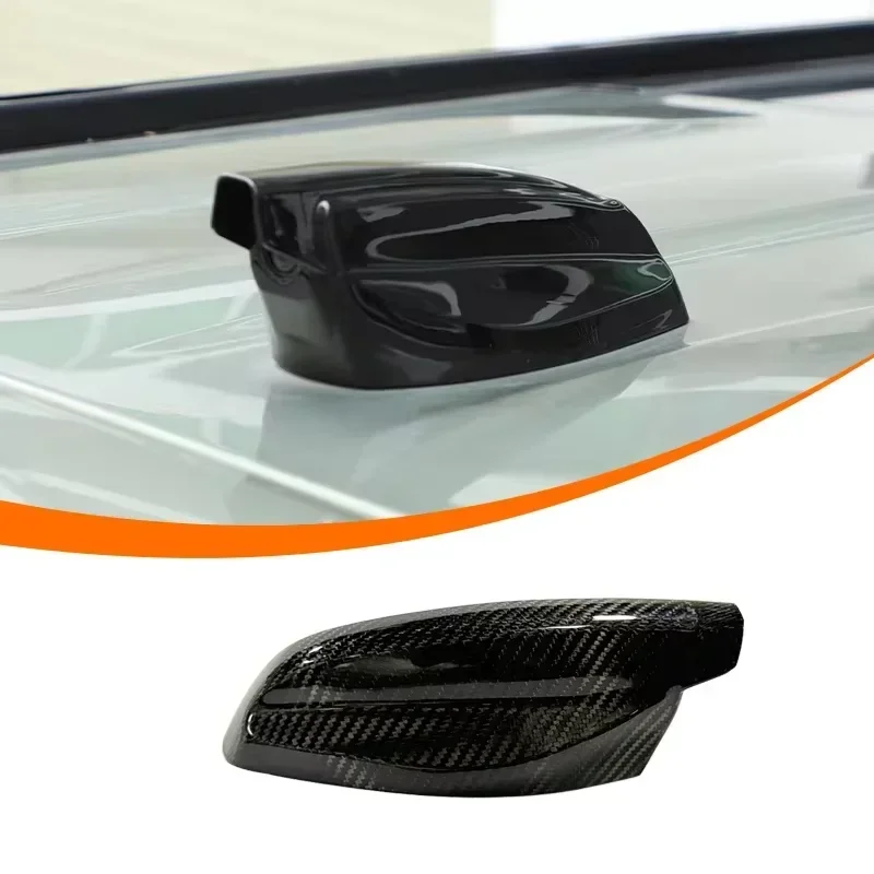 

For Land Rover Defender 90 110 Real Dry Carbon Fiber Shark Fin Antenna Cover Trim 2020-2024 Exterior Part Accessories Body Kits