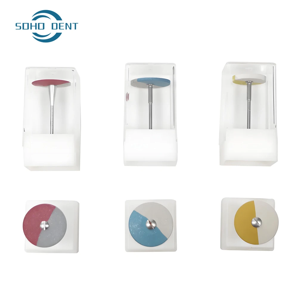 

10Pcs Dental Rubber Diamond Polisher Wheel Disc Grinding Head Hp 2.35mm Dentist Tools