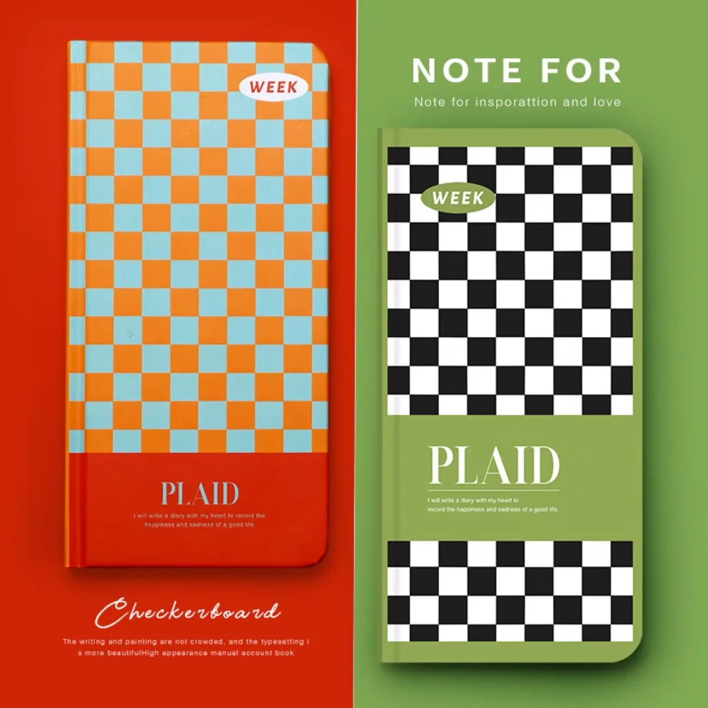 Boek Briefpapier Wekelijks Maandelijkse Planner Agenda Dagboek Hand Account Notebook Plaid Memo Notebook Diy Albums Scrapbooking Boek