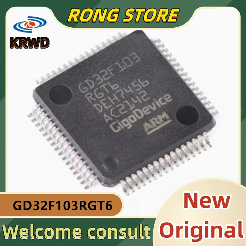 5PCS GD32F103 RGT6 New and Original Chip IC GD32F103RGT6 GD32F103 LQFP-64 ARM Cortex-M3 32-bit microcontroller-MCU