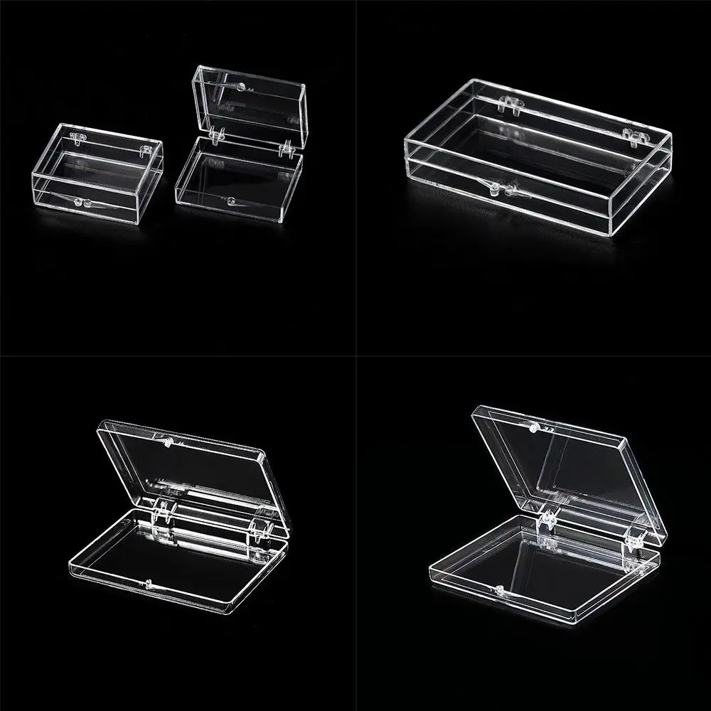 Postcard Commemorative Coin Badge Transparent Box Lid Display Storage Box Manicure Jewelry