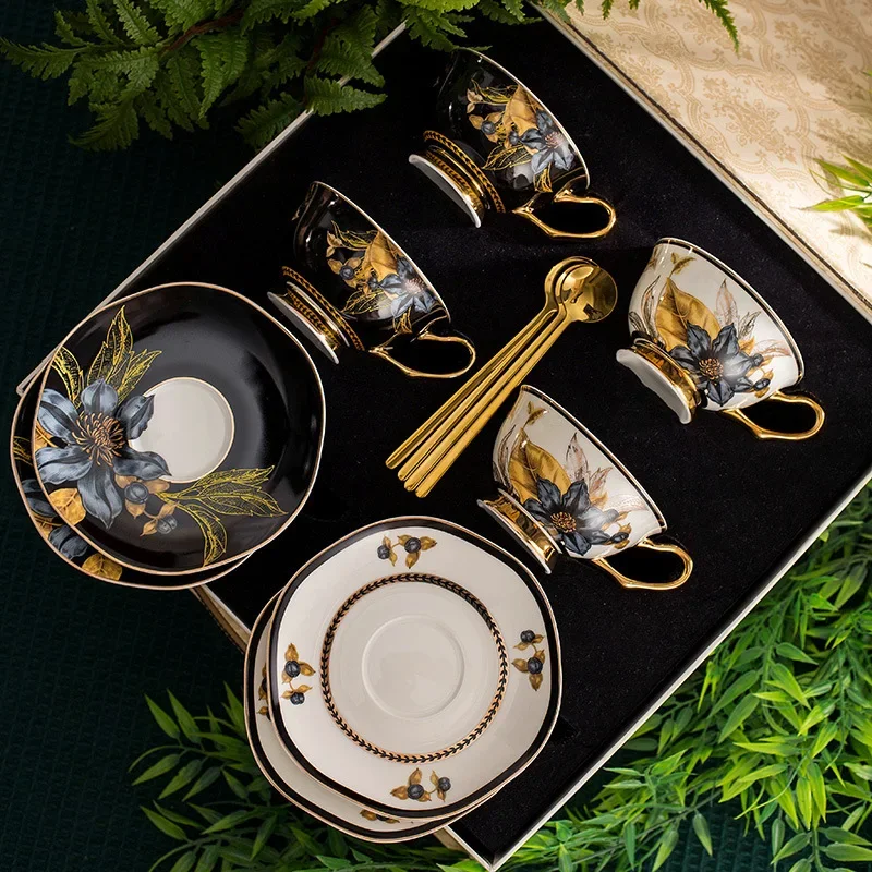 The Patterned Tea Set Is Suitable for Gift Giving Scenarios and Enhances The Tea Tasting Experience in Light Luxury Homes